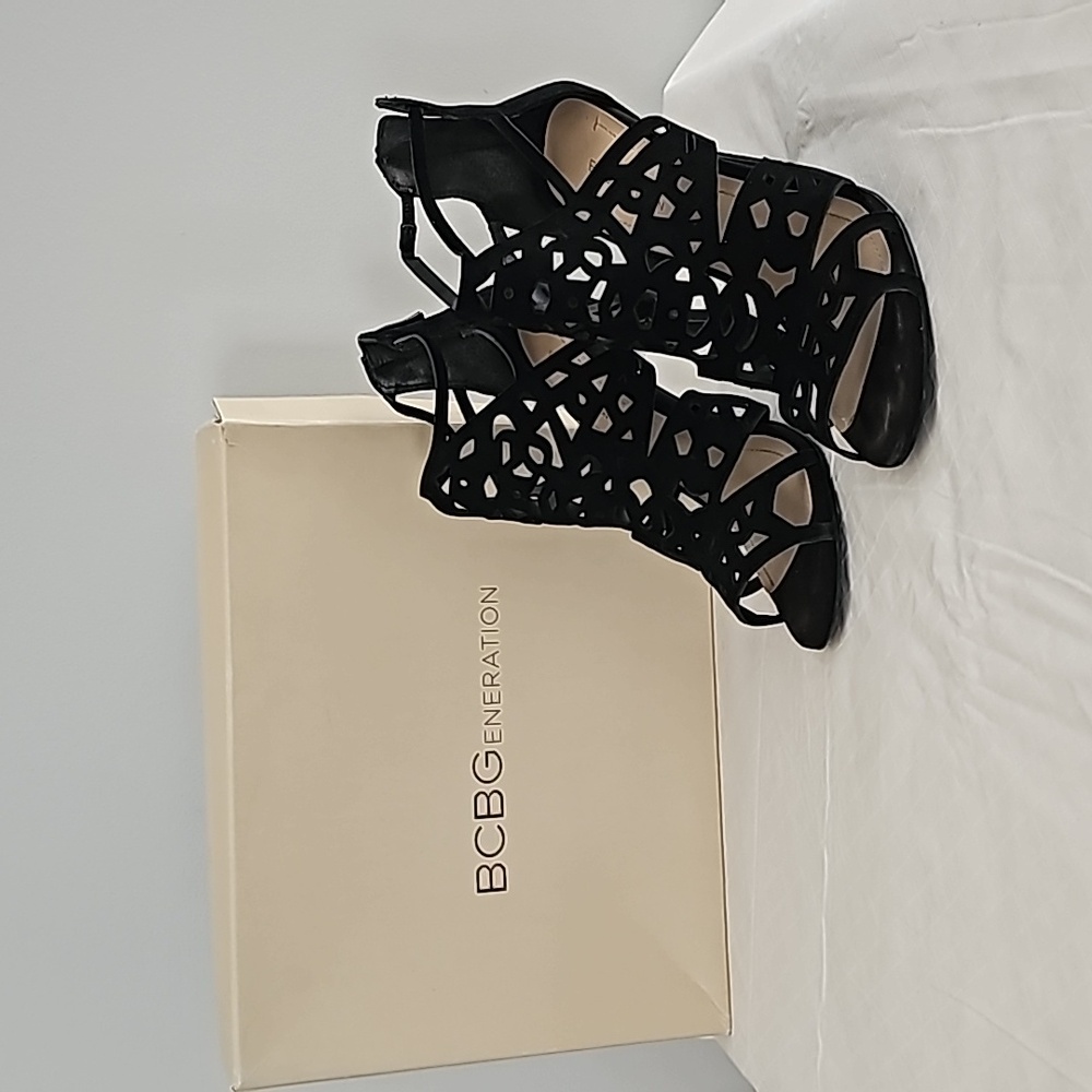 BCBGeneration- Sonyah Black suede heels, Size 7